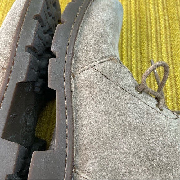 Born | Light Brown Suede Lace-Up Ankle Booties | Banni Taupe - Picture 12 of 15